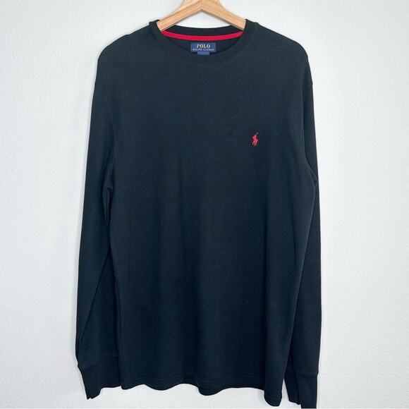 Polo by Ralph Lauren Men's Black Long Sleeve Tee - Picture 1 of 3